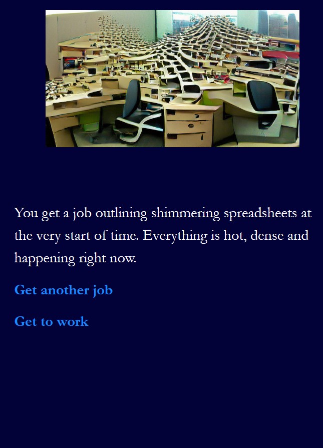AI generated office and strange job