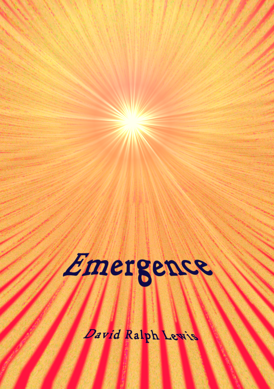 I designed this myself, you can kind of tell. Cover of Emergence, a poetry pamphlet